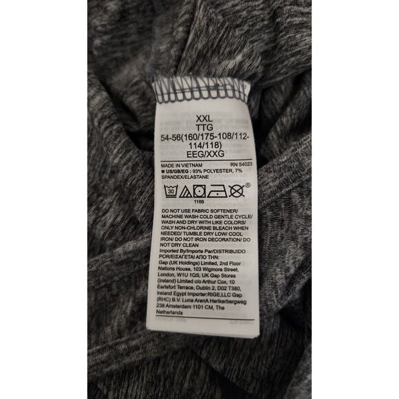 Gap Fit Brushed Tech Jersey Gray Tank Top Sleeveless Jumpsuit Plus XXL Stretchy - Picture 10 of 16